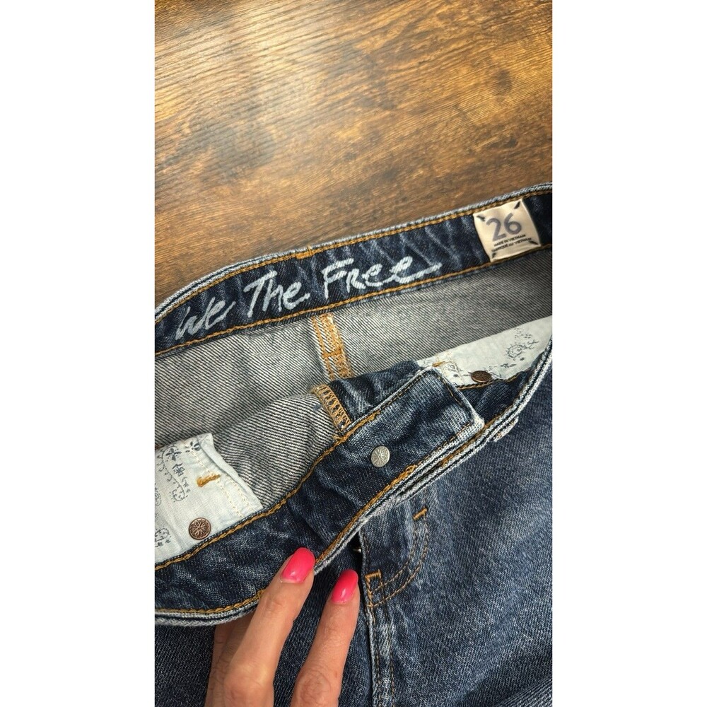 Free People Bailey Denim raw hem Mini Skirt- Size 26 NWT - Picture 14 of 15